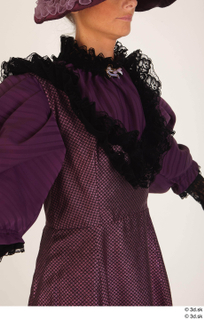  Photos Woman in Historical Dress 3 19th century Purple dress historical clothing upper body 0008.jpg